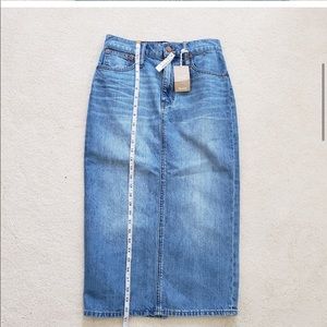 Madewell high waisted denim skirt